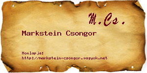 Markstein Csongor névjegykártya