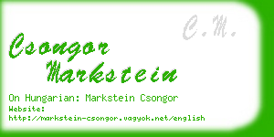 csongor markstein business card